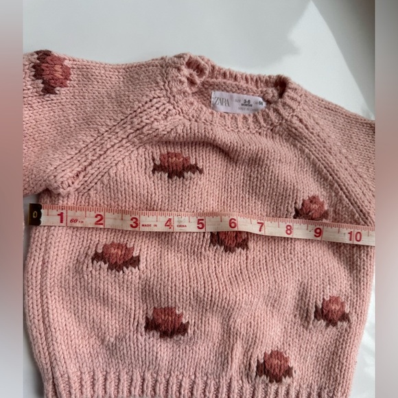 ZARA Baby Pink Knit Sweater  (Size 3–6 Months / 68 cm) - Picture 4 of 7